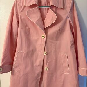 Elegant Pink Trench Coat with Button Details